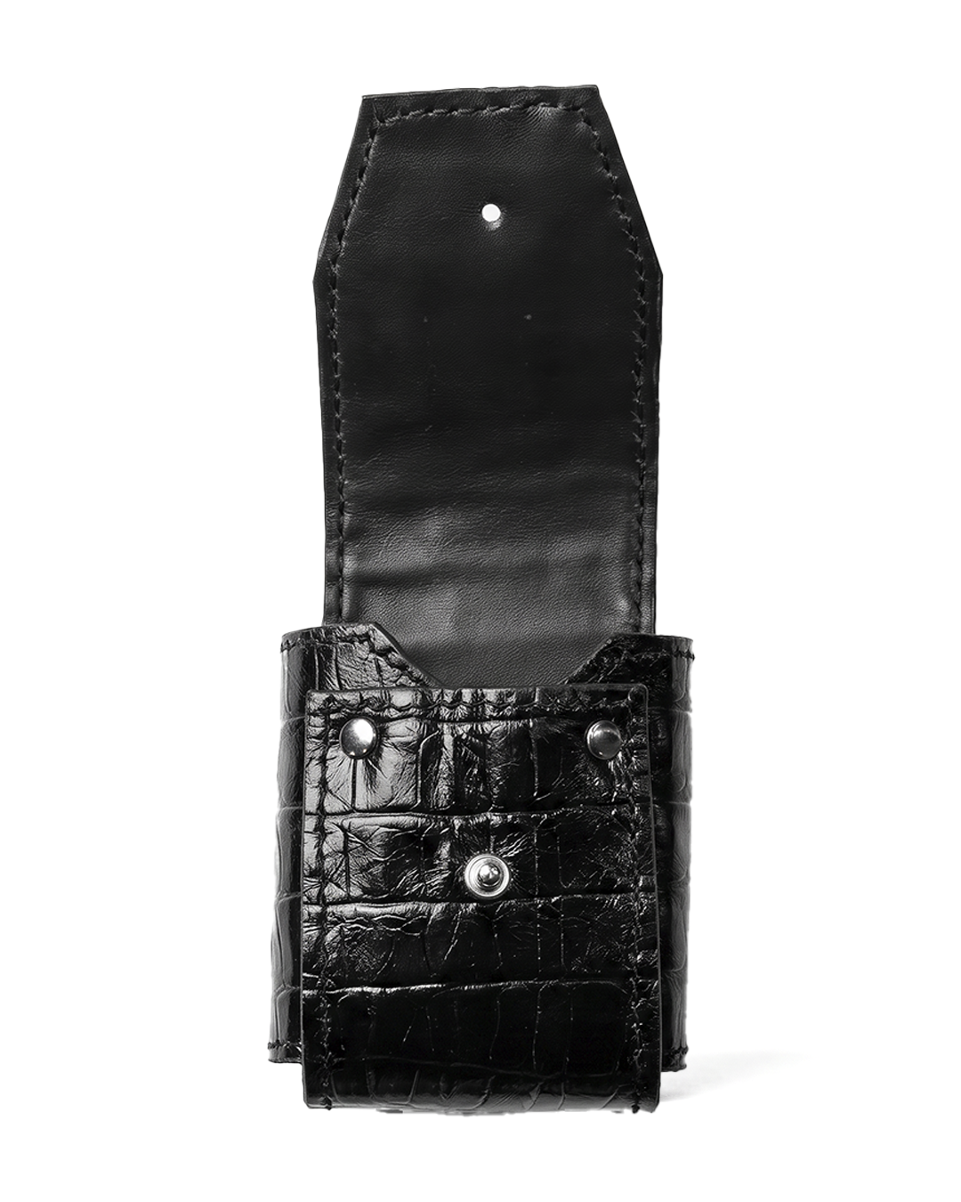 Blacksheeps crocodile leather Cigarette Case, texture detail