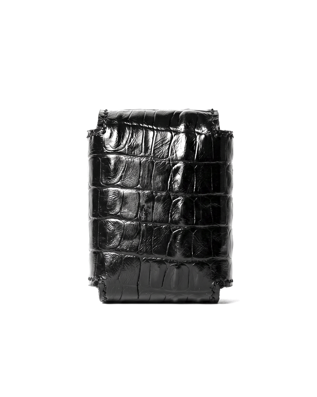 Blacksheeps Cigarette Case in crocodile leather with silver-tone logo