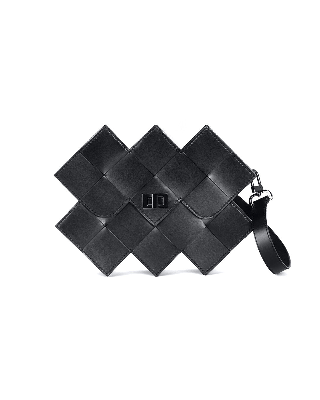 Blacksheeps Teaser black leather bag front view
